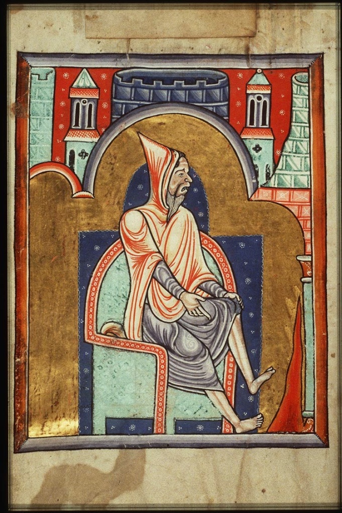 Psalter of Eleanor of Aquitaine, Den Haag, Koninklijke Bibliotheek, KW 76 F 13 f. 2v, France, ca. 1180-1185. 
